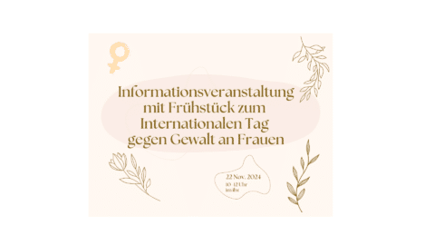 Mat­ti­na­ta infor­ma­ti­va con cola­zio­ne sul­la Gior­na­ta inter­na­zio­na­le con­tro la vio­len­za sul­le donne